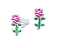 Kid Earrings Rose Shaped STS-3798